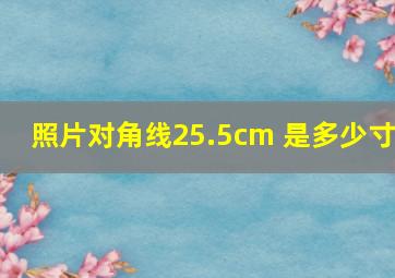 照片对角线25.5cm 是多少寸